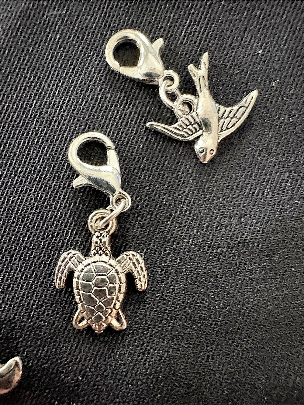 Silver-Tone Novelty Charms Set of 3